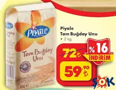 PİYALE TAM BUĞDAY UNU 2 KG